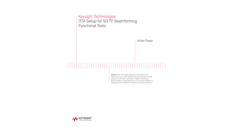 OTA Setup for 5G TF Beamforming Functional Tests
